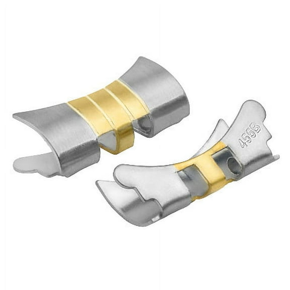 2 END PIECE END LINK FOR JUBILEE WATCH BAND FIT 36MM ROLEX DATEJUST TWO TONE 20MM