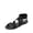 ALL BLACK-ELASTIC, variant on Dream Pairs Women Elastic Ankle Strap Flats Sandals Summer Casual Street Flats Sandals Elatica-6 Gold/Pu Size 9