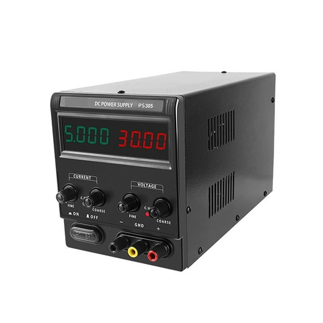 Alimentation Électrique DC Stabilisateur de Courant Source de Banc de Laboratoire Commutation Régulée Réglable Réglages Variables Grossiers et Fins Régulateur de Tension