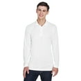 thumbnail image 2 of Adult Cool & Dry Sport Long-Sleeve Polo - WHITE - M, 2 of 3