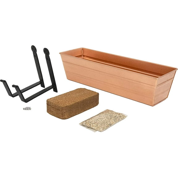 Bloom Box Garden Growing Kit Small Copper with Wall Brackets
