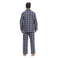 thumbnail image 5 of GLOBAL Mens Yarn Pajama Set 100% Cotton, Long Sleeve Button Down PJ Set for Men Plaid Men's Sleepwear, Sizes S-3XL, 5 of 5