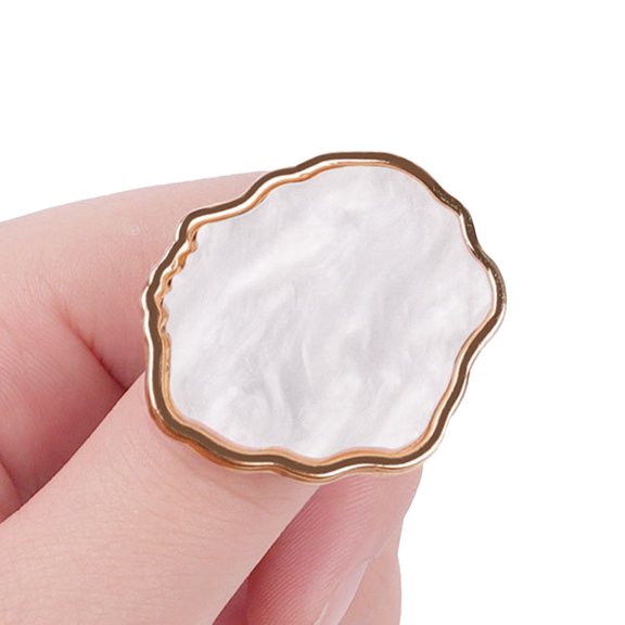 UDIYO Women Mini Imitation Shell Finger Nail Art Ring Palette Manicure Makeup Tool