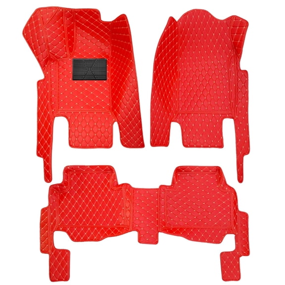 Tuqiang Car floor mats for JEEP Grand Cherokee 2011-2020 Premium All-Weather Automotive Floor Mats Red