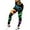 Blue, variant on Women's Carnival Feather Print Lifting Casual Leggings Colorful Tight Pants for Everyday Comfort XL Black