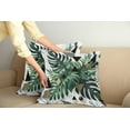 thumbnail image 2 of Ambesonne Monstera Throw Pillow Cover 2 Pack, Boho Abstract Nature Art, 18", Emerald Dark Grey Dimgray, 2 of 7