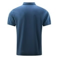 thumbnail image 6 of Mens Casual Polo Shirt with Chest Pocket Button Down T Shirt Short Sleeve Summer Top Tee Blue XXL, 6 of 6