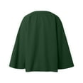 thumbnail image 5 of HJYCHN Autumn Winter Cardigan Short-Length Coat Solid Color Long Sleeve Outerwear Cozy Loose Fit Knit Sweater Jacket Top for Women Dark Green M, 5 of 7