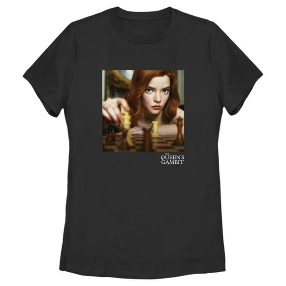 Women's The Queen's Gambit Checkmate Graphic Tee Black Large