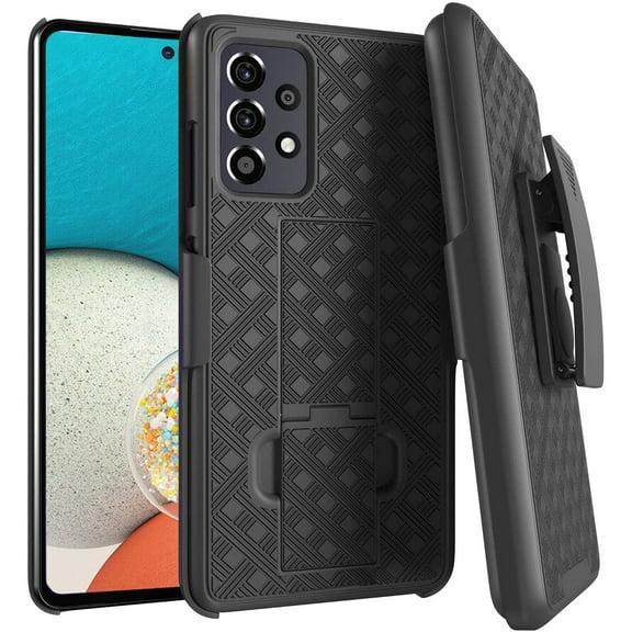 Case Belt Clip Holster for Samsung Galaxy A54 5G - Swivel Cover Kickstand Armor Combo Drop-Proof