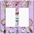 thumbnail image 6 of Metal Light Switch Plate Cover Beaded Feather Dreamcatcher Pink DRM006, 6 of 13