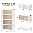 thumbnail image 2 of PrettyCare 290QT Stackable Plastic Collapsible Storage Bins with Lids, Wheels, Doors, 4 Pack GS01, 2 of 8