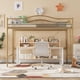 thumbnail image 3 of Tamaño individual loft cama ladder y tamaño completo safety guardrail, heavy-duty metal frame, 400 lbs capacity, space-saving design, gold finish, noise-free, easy to assemble - no box spring..., 3 of 6