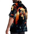 thumbnail image 3 of Vintage Bear Men's Short Sleeve Casual Printed Button Down Beach Shirts - Summer Fashion Tops, 3 of 6