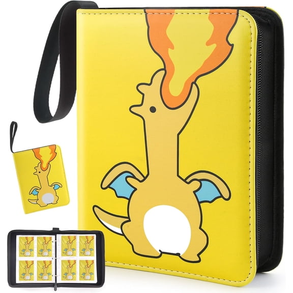 Premium Trading Card Binder 400 Pockets Card Holder with 50 Removable Sleeves, Collection Binder Album Book with Zipper for Game Cards