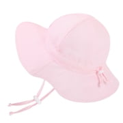 Bucket Hat Outdoor Sun Hat For Toddler Baby Kids Fishing Hat UPF 50+ Mesh Breatha Sun Hat Beach Hat(Light Pink,0-6 Months)