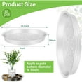 XKDOUS 12 Pack Plant Saucers 10inch, Clear Plastic Planter Trays Plant