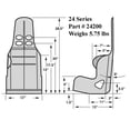 thumbnail image 4 of Kirkey Junior 24 Series 8 Degree Layback Alum Racing Seat-12 In. Wide, 4 of 10