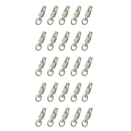 

Lot Of (25) 3/4 x 4-3/8 Nickel Plated Iron Heavy Duty Swivel Panic Snaps 40315-25