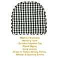 thumbnail image 4 of Checkered Memory Foam U-Shape Non-Slip Chair Cushion Pad 12 Pack - Black/White, 4 of 6