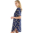 thumbnail image 4 of Sailboat Bear Womens' Nightgown Short-Sleeve Pajama Nightdress Lounge Sleepwear, 4 of 5
