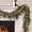 2# 6Ft, variant on 6.5Ft Christmas Garland Red and White Artificial Flowers Garlands Xmas Garland for Home Mantle Fireplace Stairs Decorations