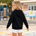 thumbnail image 6 of Resicozy Hoodies for Girls Cute Zip Up Fleece Hooded Sweatshirt for Kids,Teen Fashion Casual Sweatshirts with Pockets Black S, 6 of 6
