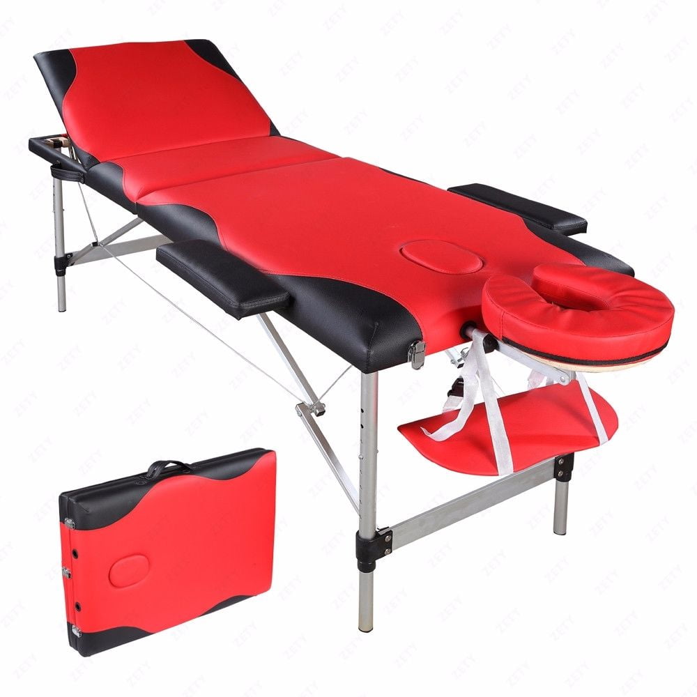3 Sections Folding Bed Aluminum Tube SPA Bodybuilding Massage Table