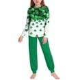thumbnail image 3 of St. Patrick's Day Outfits for Boys Girls 2 Piece Joggers Set Printed Long Sleeve T Shirt And Pants Sweatsuits (11 Years, Green A), 3 of 8
