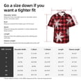 thumbnail image 6 of Lsque Snowflakes On A Buffalo Plaid pattern Hawaiian Shirt for Men, Unisex Summer Beach Casual Short Sleeve Button Down Shirts-Small, 6 of 9
