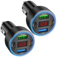 thumbnail image 1 of Cargador de coche ANEXTIDE USB C 78 W, 4 puertos, carga rápida, negro, 1 of 7
