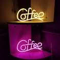 thumbnail image 2 of Coffee Letter Neon Sign Lamp Creative Shape Battery-Powered Flicker Free Low-Power Consumption LED Neon Light, 2 of 7
