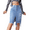 Light Blue, variant on LYMAYTER Women's Casual Denim Skirt Mini Fringed Hem Distressed Retro Washed A-Line Denim Short Skirt