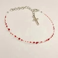 thumbnail image 2 of Blood Drop Bracelet Stainless Steel Cross Pendant Bracelet, 2 of 2