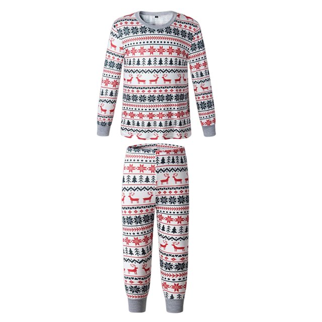 Conjunto de pijama de 2 piezas con cuello redondo Conjunto de pijama familiar informal de 2 piezas Conjunto de ropa de dormir FLhrweasw Nuevo