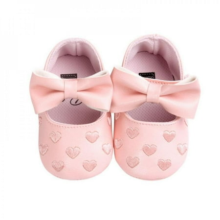 

Clearance Baby Boy Girl Breathable Bow Design Anti-Slip Shoes Casual Sneakers Toddler Soft Soled First Walkers