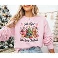 thumbnail image 3 of Just a Girl Who Loves Christmas T-Shirt | Cute Holiday Gingerbread and Santa Graphic Tee, 3 of 7