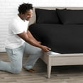 thumbnail image 2 of Bare Home Fitted Bottom Sheet Premium 1800 Ultra-Soft Wrinkle Resistant Microfiber, Hypoallergenic, Deep Pocket (King, Black), 2 of 4