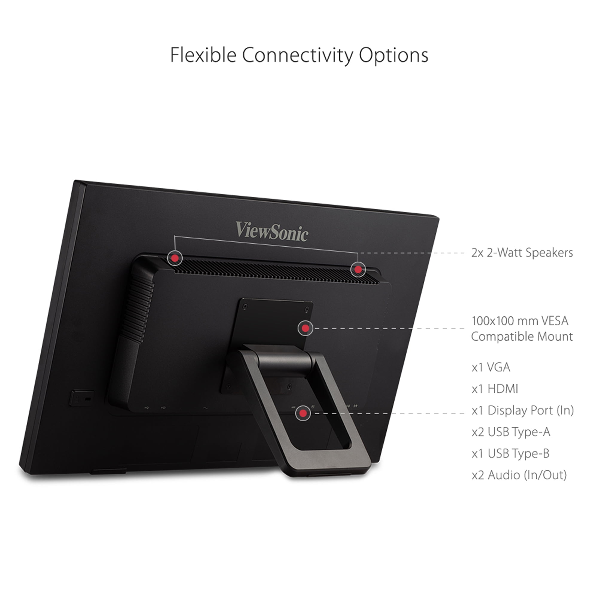 ViewSonic 1080p 10-Point Multi IR Touch Monitor TD2423d 24", HDMI, VGA, and DP