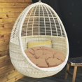thumbnail image 3 of Waterproof Chair Rocking Chair Hanging Basket Chair Papaya Chair Round Cushion, 3 of 11