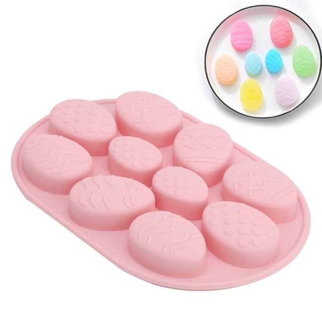 Molde Multifuncional Huevo De Pascua En Forma De Pastel Molde De Silicona Chocolate DIY Molde Para Hornear Accesorio Rosa