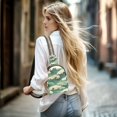 thumbnail image 5 of FORMRS Womens Crossbody Sling Bag Travel Daypack Shoulder Chest Backpack, Green Wave Pattern, 5 of 7
