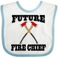 thumbnail image 3 of Inktastic Future Fire Chief Firefighter Boys or Girls Baby Bib, 3 of 4