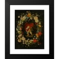 thumbnail image 2 of Jan Brueghel the Younger 15x18 Black Modern Framed Museum Art Print Titled - Madonna and Child with St. Anne and St. John the Baptist, Surrounded by a Flower Garland, 2 of 5