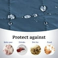 thumbnail image 4 of Pet Sofa Protector Non-Slip Elastic Band Waterproof Sofa Cover (Futon, Aegean Blue/Beige), 4 of 6