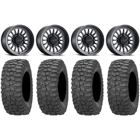 Method 411 14 Black Wheels 32 Rock-A-Billy Tires Polaris RZR XP 1000 / PRO XP / Ranger XP 900/1000