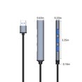 thumbnail image 3 of NARABB Usb 3.0 Extender Multiinterface Splitter Hub Multi-function One To Four Docking Station High Speed Computer Hub Maximum Transmission Speed 5Gbps, 3 of 8