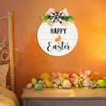 thumbnail image 2 of GeBuSn Set Of 5 Easter Bunny Wooden Welcome Signs Round Hanging Door Decorations With Floral Wreaths Spring For Front Porch And Home 1pc （E）, 2 of 9