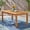 Sandblasted Natural, variant on GDF Studio Zeila Outdoor Acacia Wood Expandable Rectangular Dining Table Sandblasted Natural, 6 Person