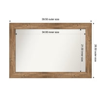 Amanti Art Custom Wall and Bathroom Mirror (26.5 x 39.5 in.), Owl Brown Frame